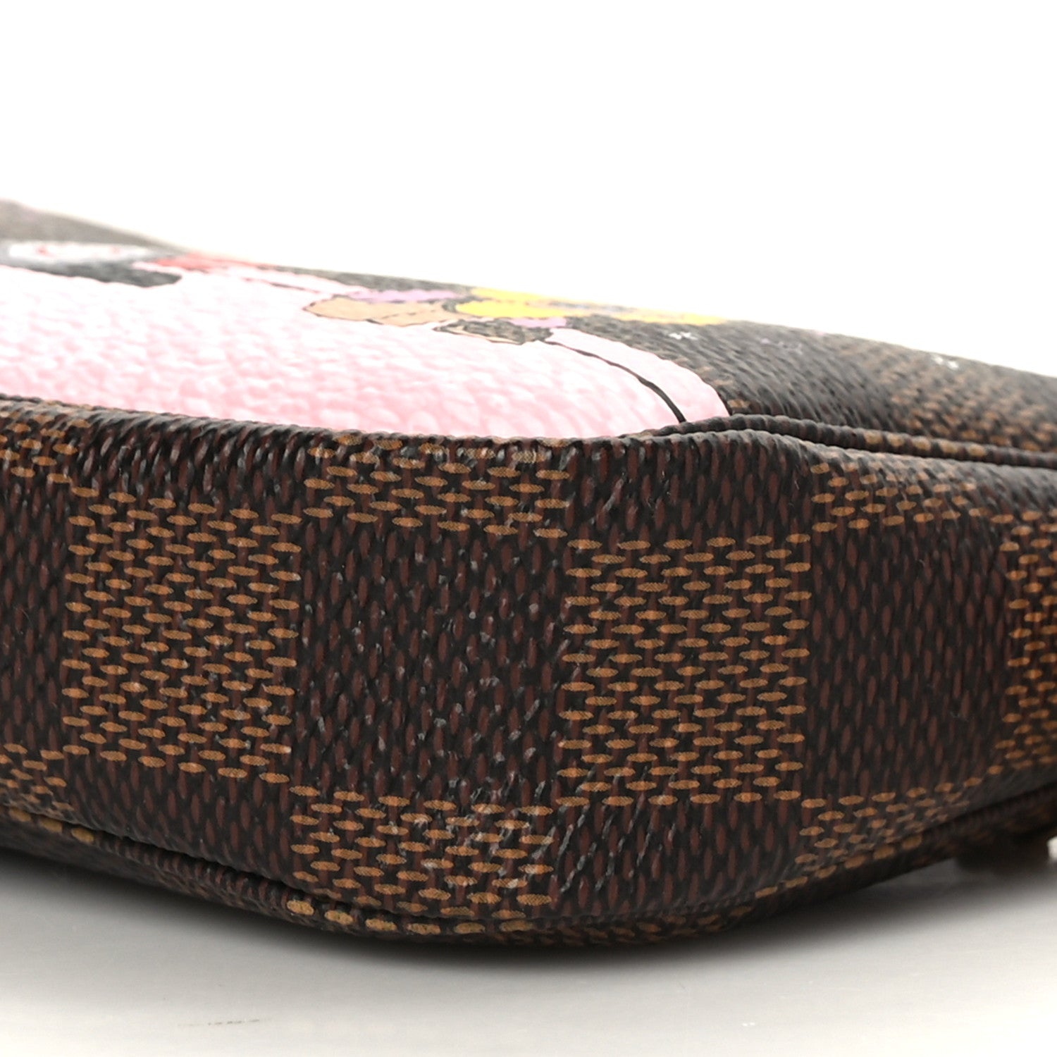 Louis Vuitton Damier Ebene 2019 Christmas Animation Mini Pochette Accessories Red 9 of 9
