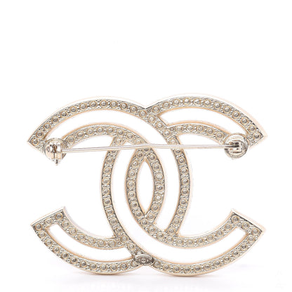Chanel Crystal CC Brooch Light Gold 3 of 5