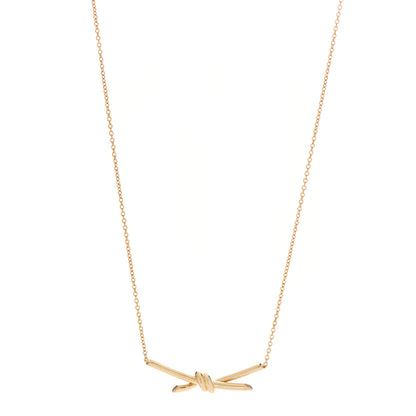 Tiffany 18K Yellow Gold Knot Necklace 1 of 7