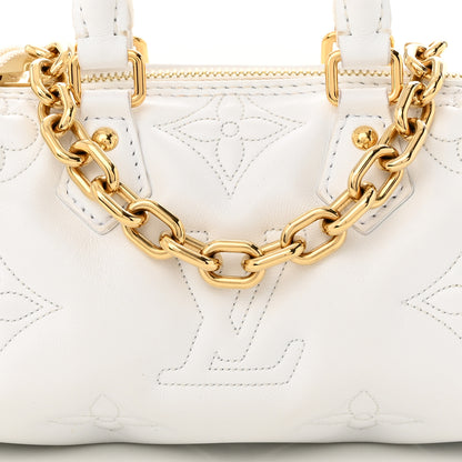 Louis Vuitton Calfskin Bubblegram Papillon BB Snow White 7 of 10