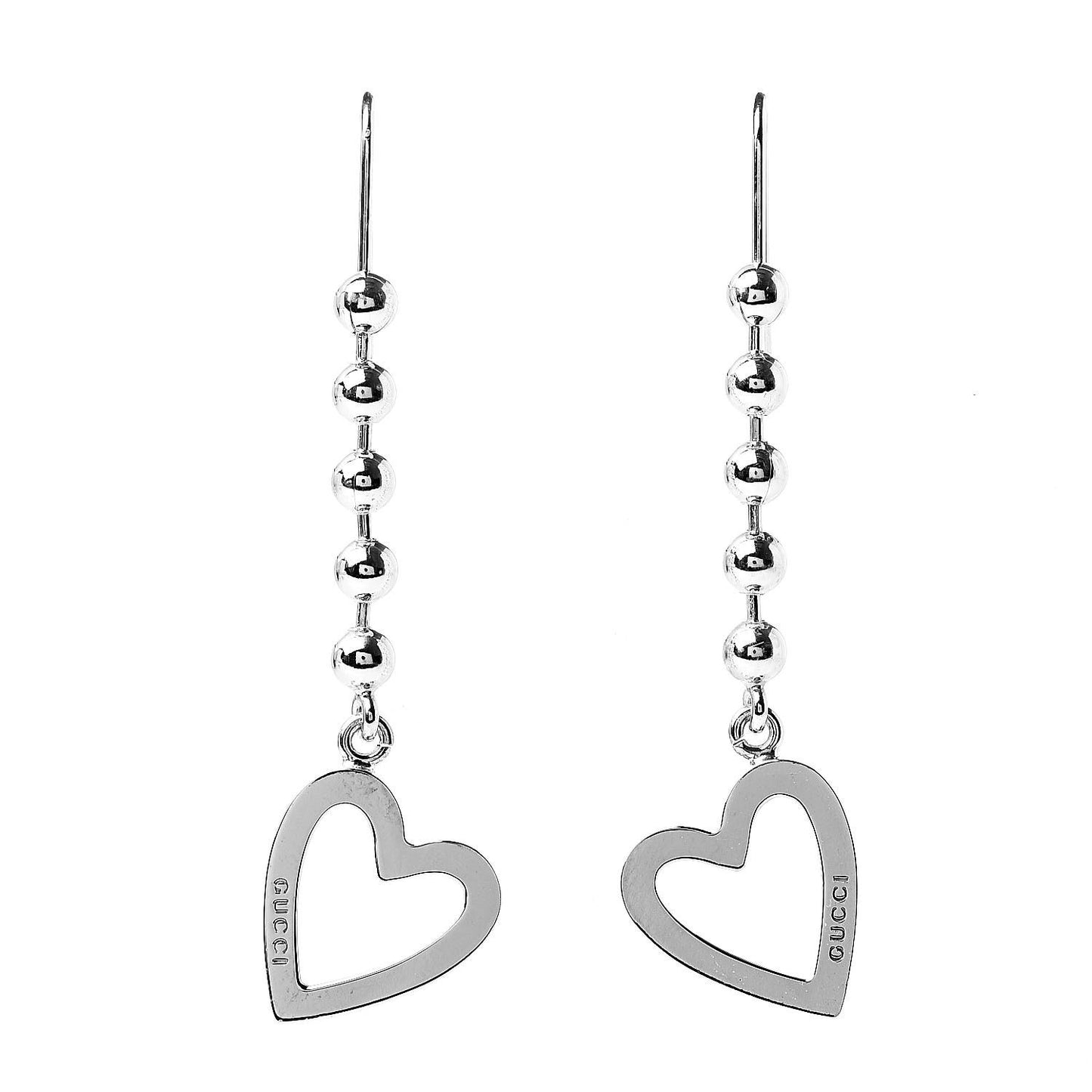 Sterling Silver Heart Drop Earrings