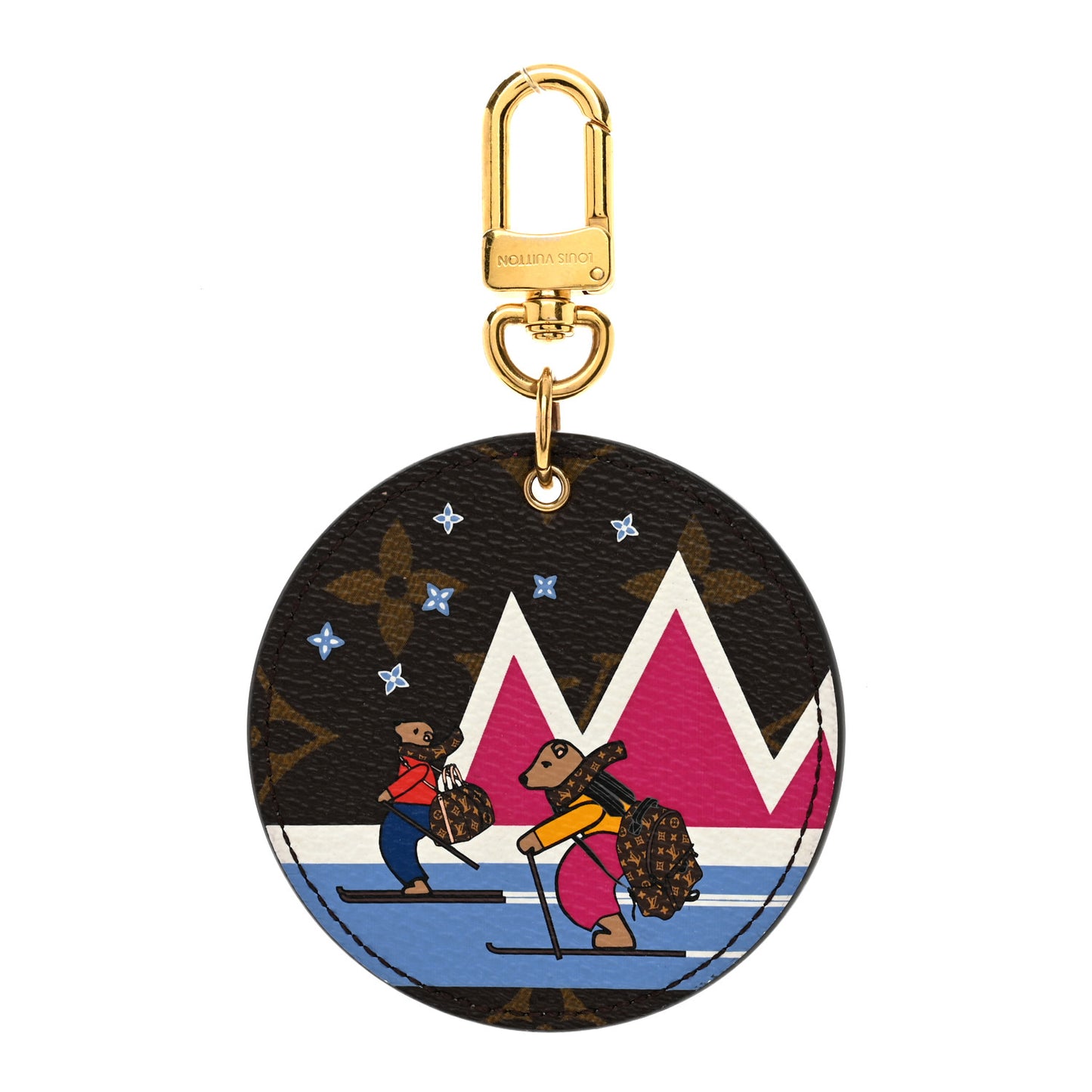 Monogram 2018 Christmas Animation Bears Bag Charm Key Ring