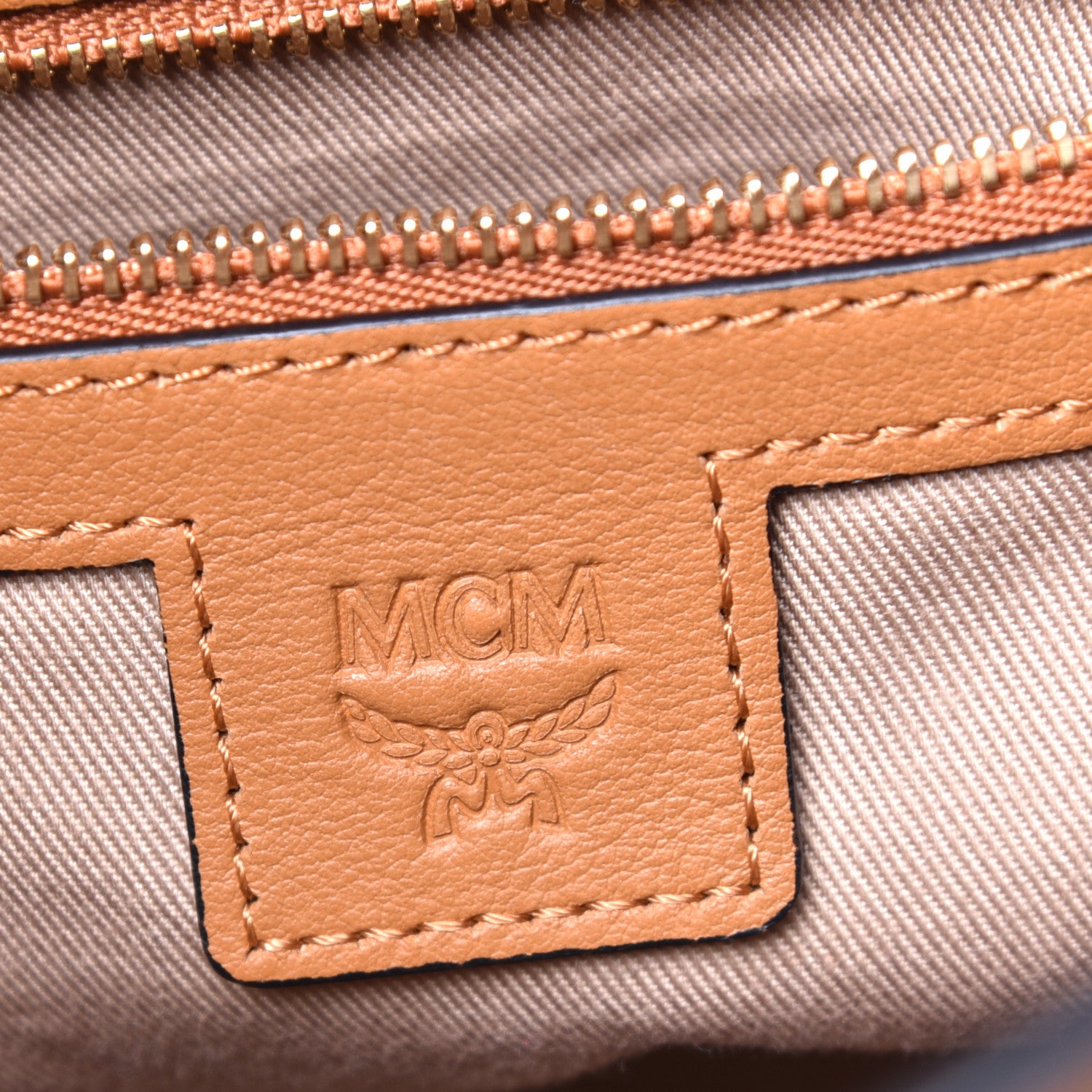 MCM Visetos Small Essential Backpack Cognac 5 of 7