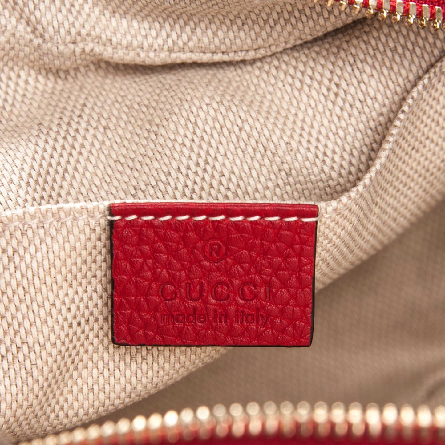Pebbled Calfskin Small Soho Disco Bag Tabasco Red