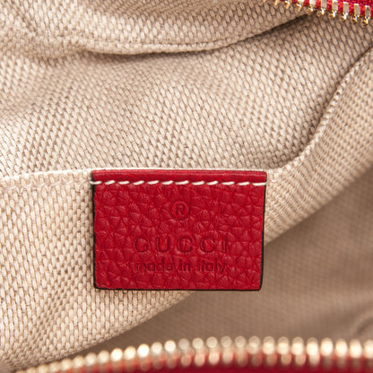 Gucci Pebbled Calfskin Small Soho Disco Bag Tabasco Red 6 of 7