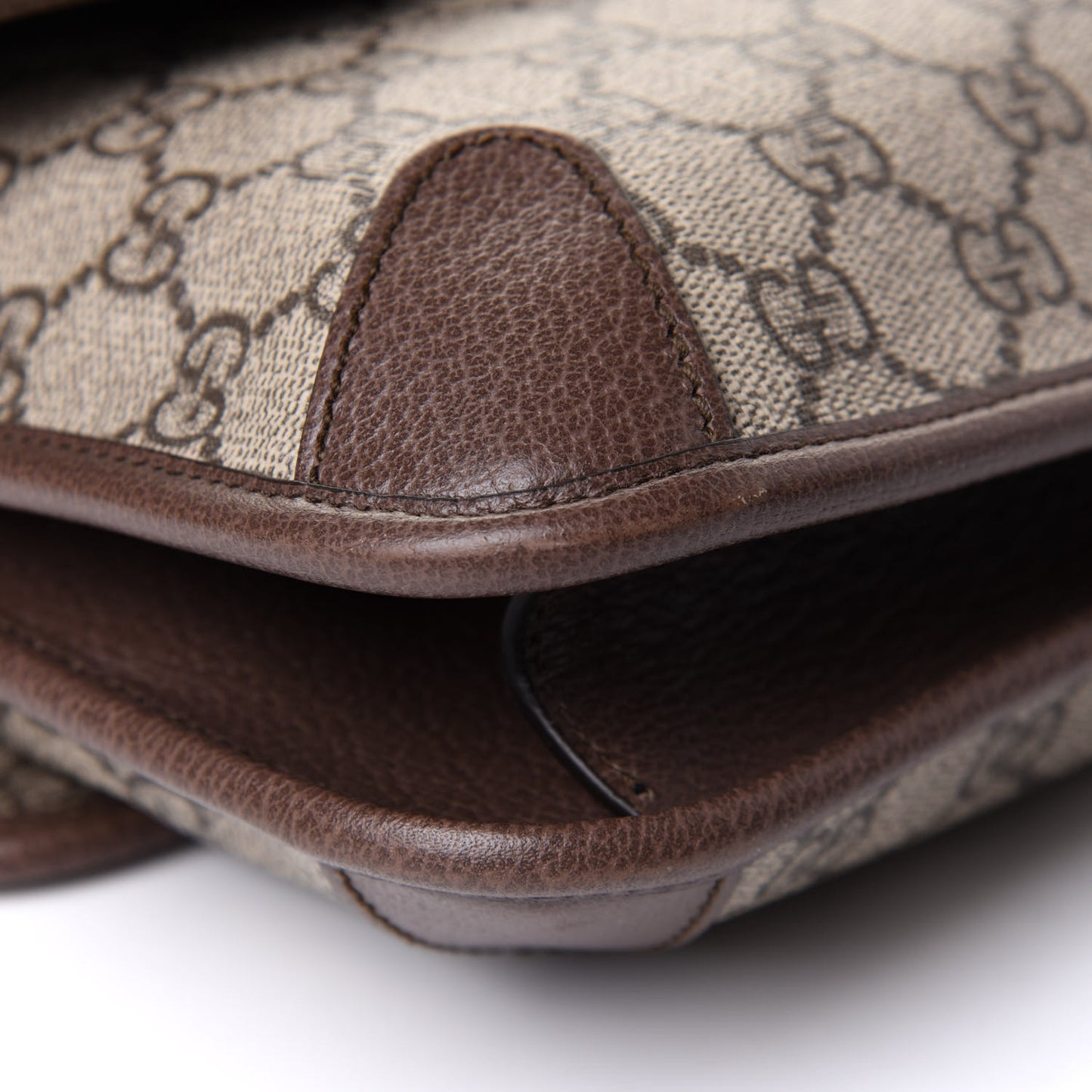 GG Supreme Monogram Web Small Neo Vintage Double Flap Messenger Bag Beige New Acero