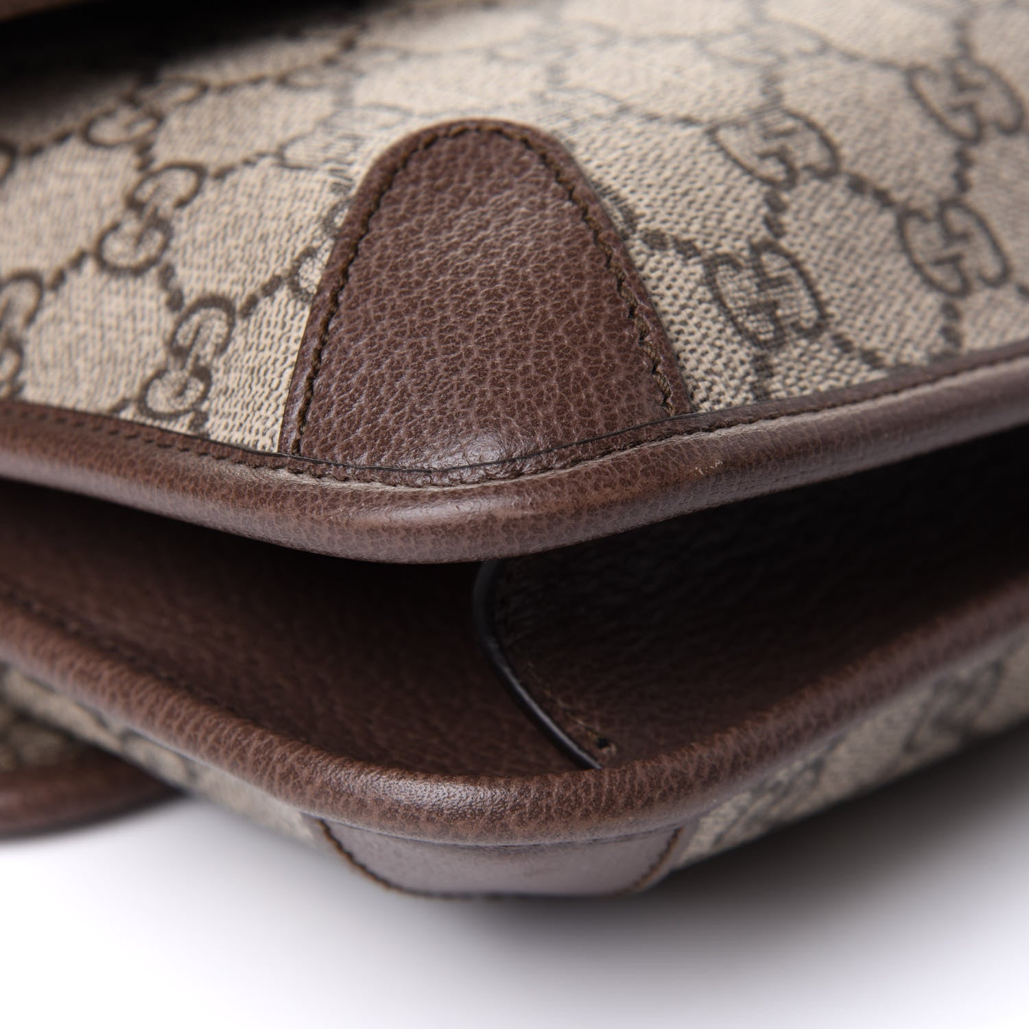 Gucci GG Supreme Monogram Web Small Neo Vintage Double Flap Messenger Bag Beige New Acero 10 of 12