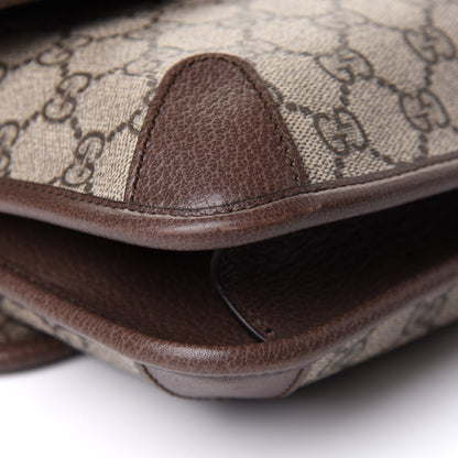 Gucci GG Supreme Monogram Web Small Neo Vintage Double Flap Messenger Bag Beige New Acero 10 of 12