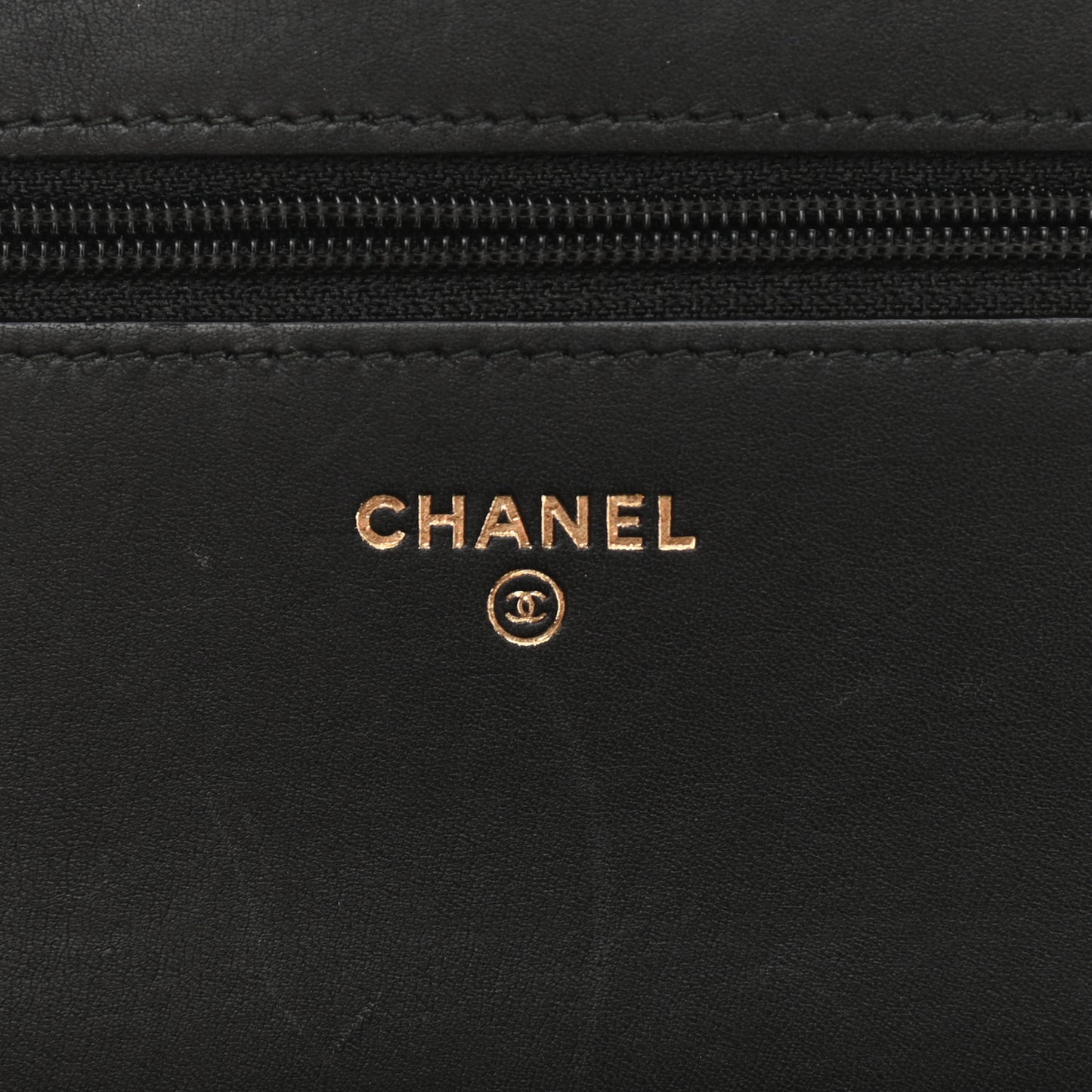 Calfskin Caviar Chevron Quilted Mixed Boy Wallet On Chain WOC Black