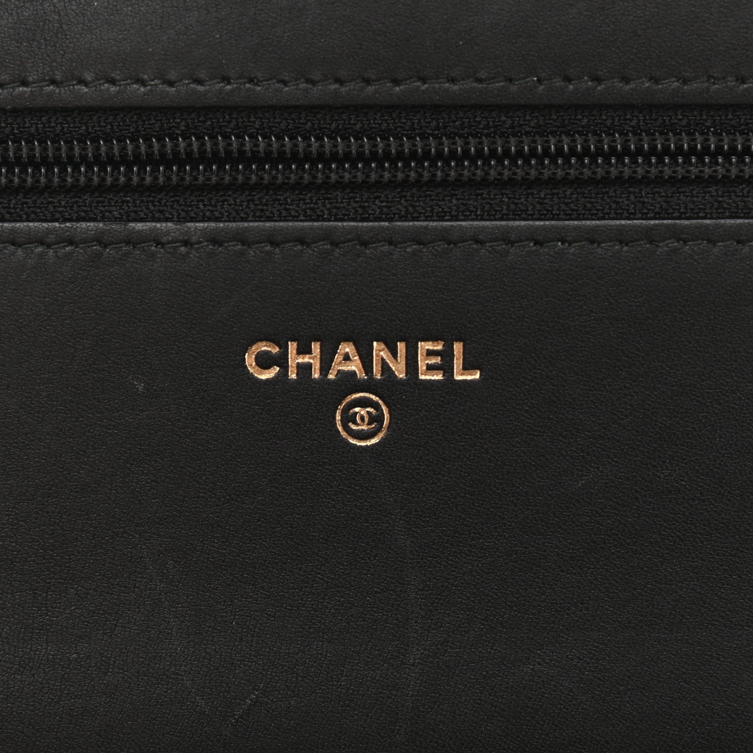 Chanel Calfskin Caviar Chevron Quilted Mixed Boy Wallet On Chain WOC Black 4 of 12