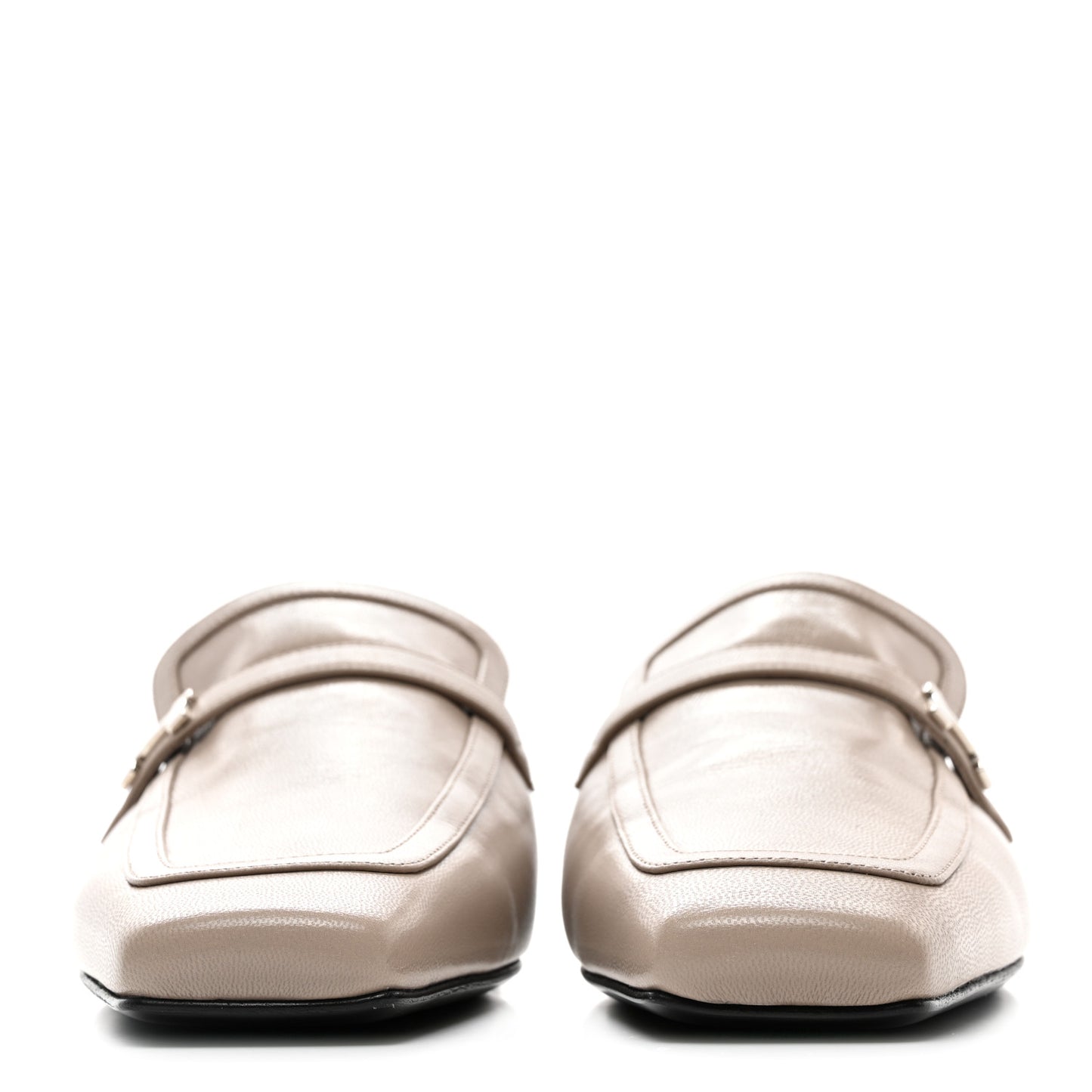 Goatskin Groupie Mules 39 Beige Mastic