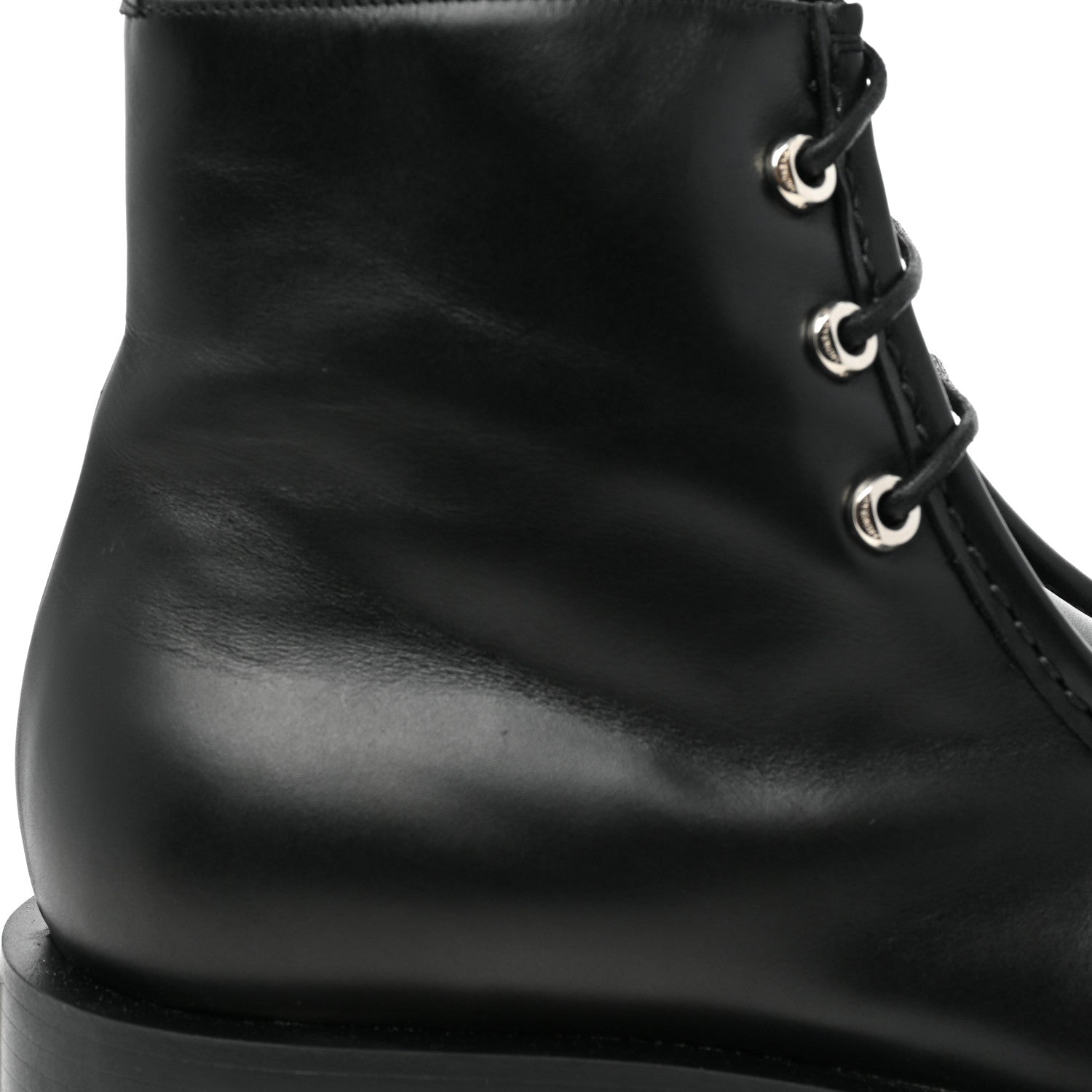 Givenchy Box Calfskin Squared Laced Up Ankle Boots 40 Black 12 of 12