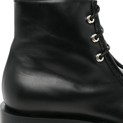 Givenchy Box Calfskin Squared Laced Up Ankle Boots 40 Black 12 of 12