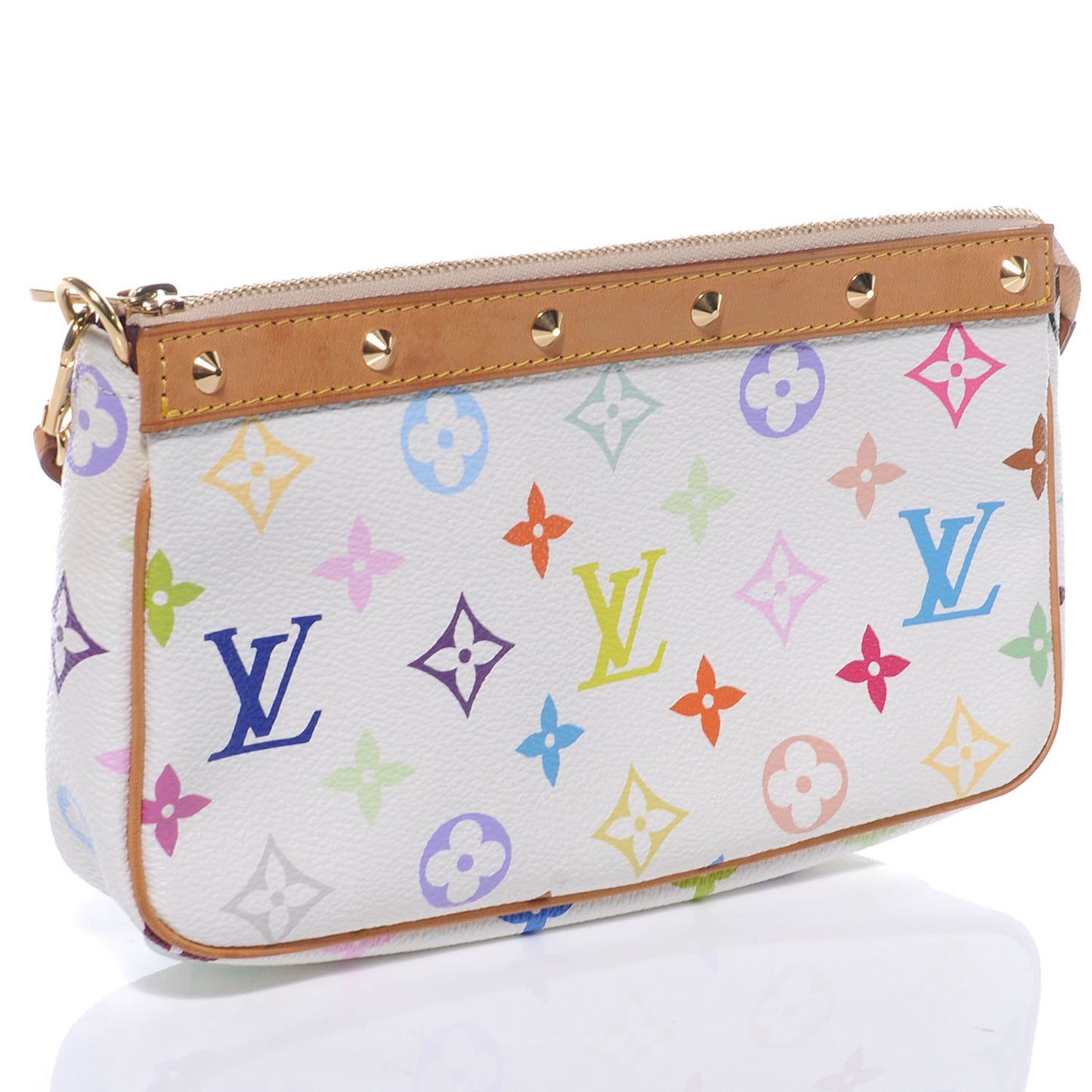 Monogram Multicolor Pochette Accessories White