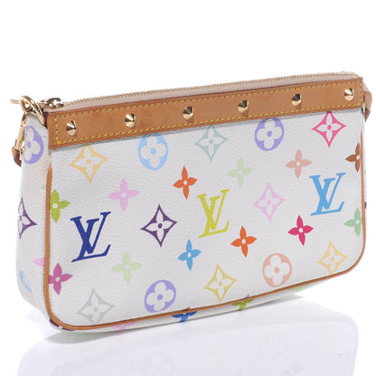 Louis Vuitton Monogram Multicolor Pochette Accessories White 3 of 7