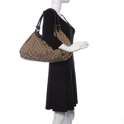 Gucci Monogram Large D Gold Hobo Dark Brown 2 of 13