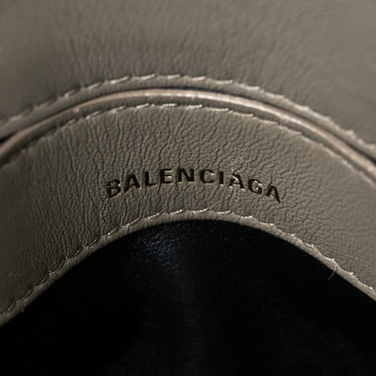 Balenciaga Python Logo XXS Ville Top Handle Bag Black Beige 5 of 9