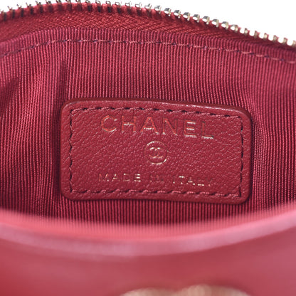 Chanel Sheepskin Quilted Small Vintage Mademoiselle Cosmetic Case Red 6 of 7