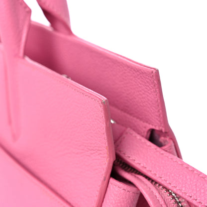 Saint Laurent Grained Calfskin Small Cabas Rive Gauche Rose Clair 14 of 18