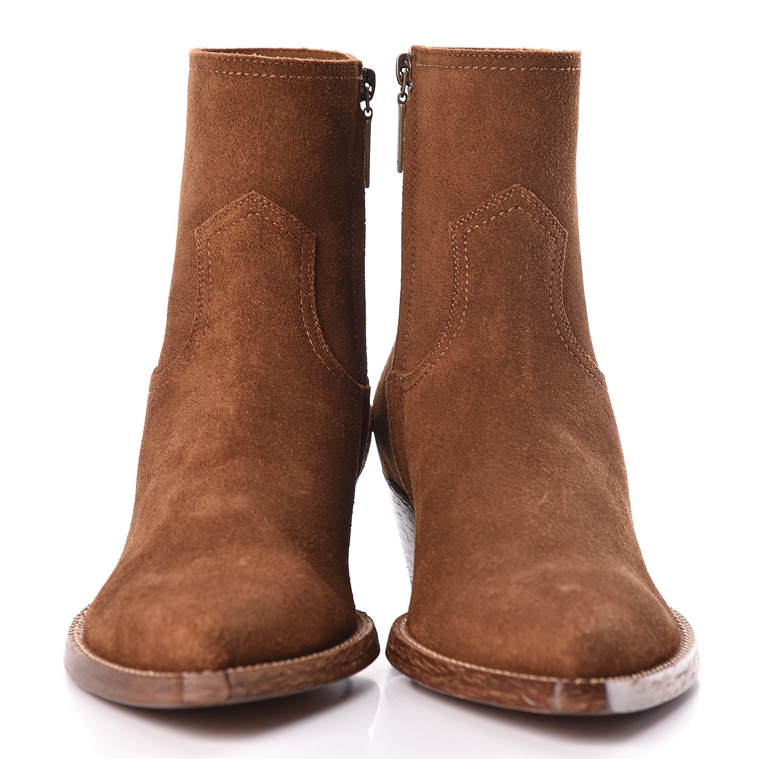 Saint Laurent Suede Lukas Ankle Boots 43 Nut 2 of 8
