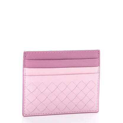 Bottega Veneta Nappa Intrecciato Woven Card Holder Pink Purple 3 of 8
