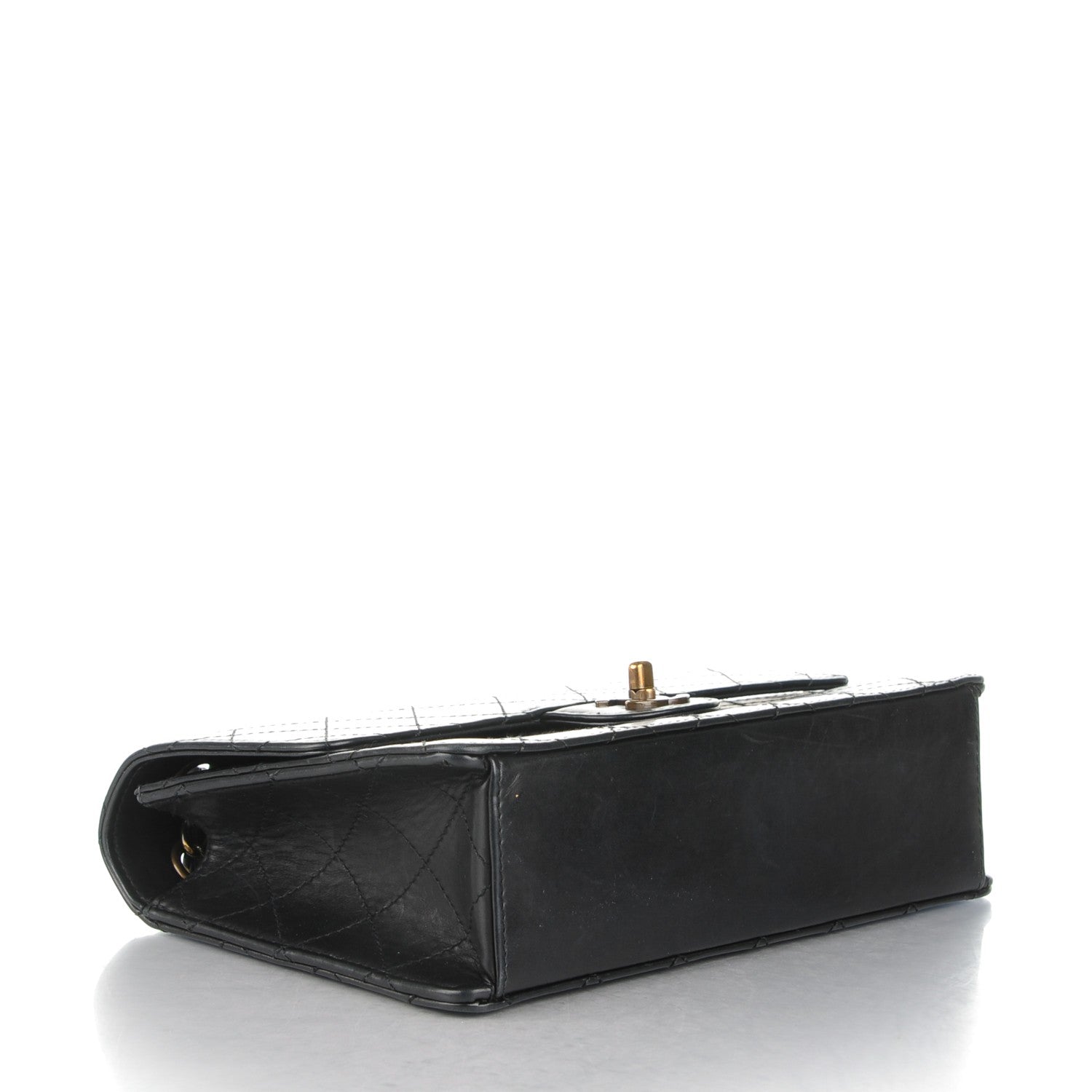 Chanel Calfskin Stitched Medium Single Flap Black 4 of 8