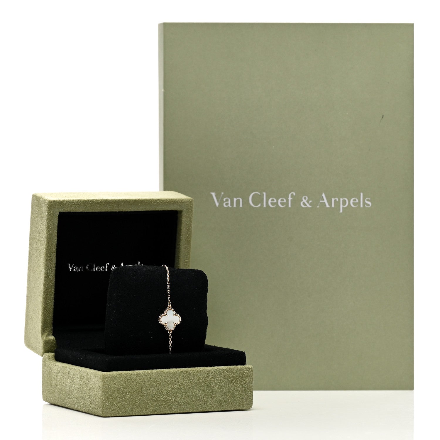 Van Cleef & Arpels 18K Yellow Gold Mother of Pearl Sweet Alhambra Bracelet 5 of 5