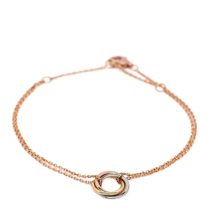 Cartier 18K Pink Yellow White Gold Trinity Bracelet 1 of 5