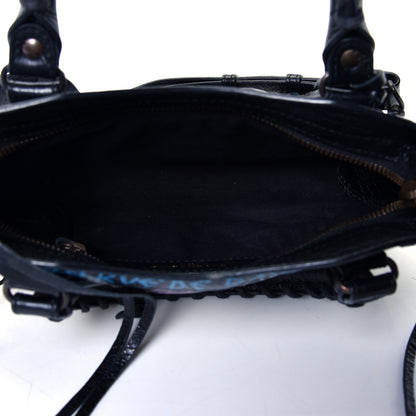 Balenciaga Agneau Arena Graffiti All Over Classic Hardware Mini City Black Multicolor 4 of 4