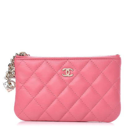 Chanel Lambskin Quilted Small Casino Cosmetic Case Pink 1 of 8