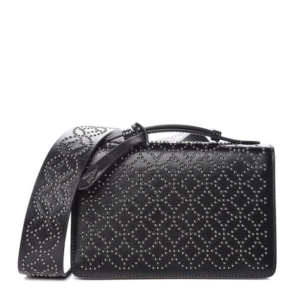 Alaia Calfskin Arabesque Studded Medium Franca Crossbody Black 1 of 8