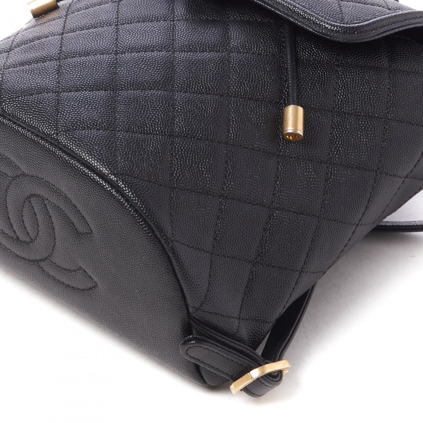 Caviar Quilted Small Filigree Backpack Black