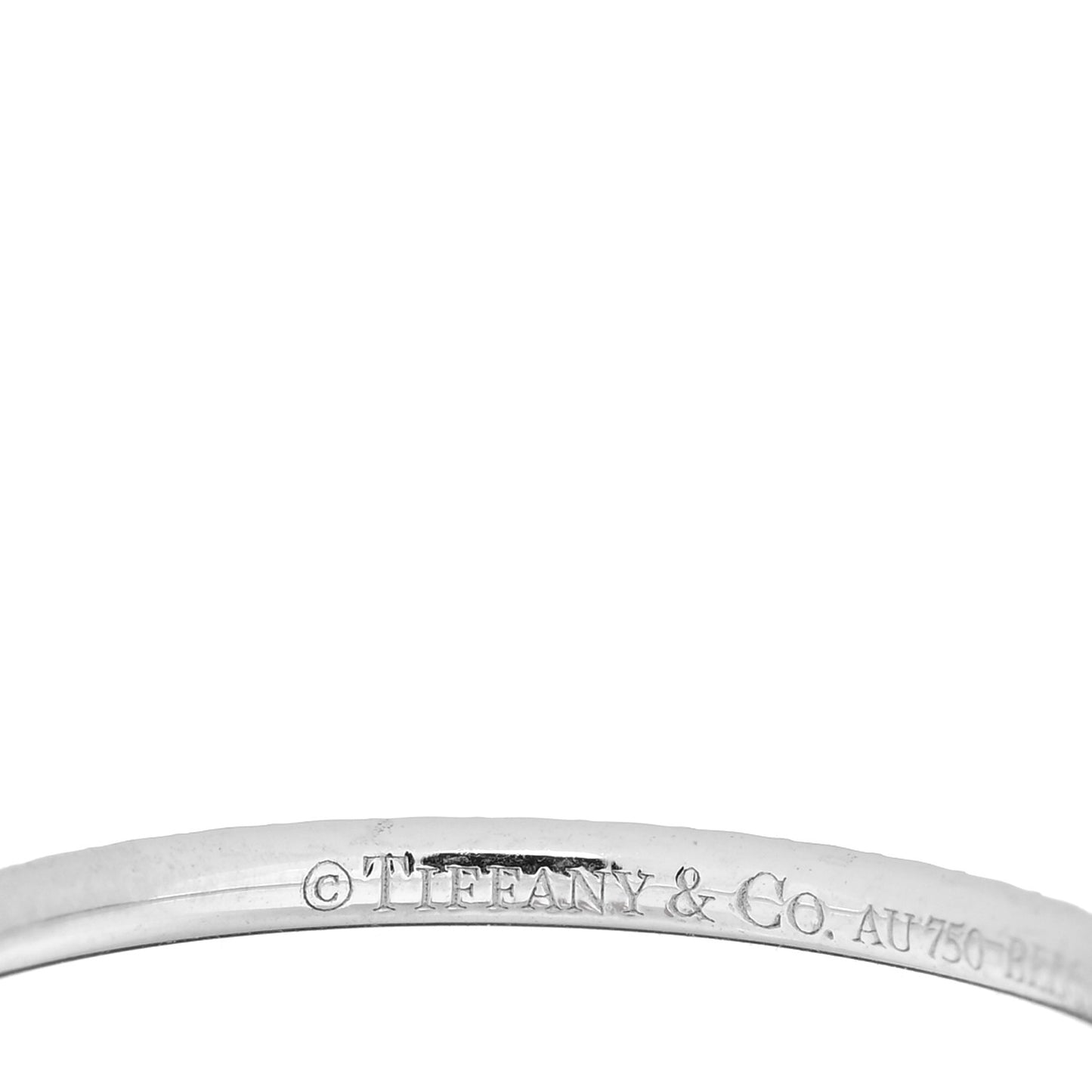 18K White Gold Diamond Metro Band Ring 50 5.5