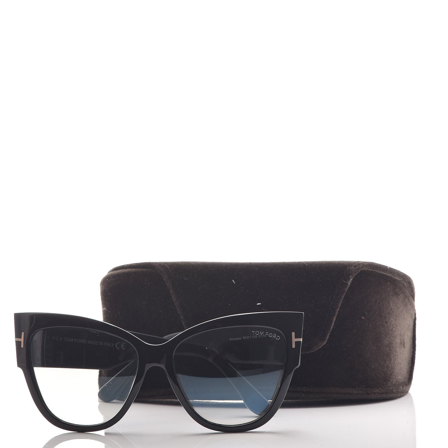 Tom Ford Acetate Anoushka Cat Eye Sunglasses TF371 Black 7 of 7
