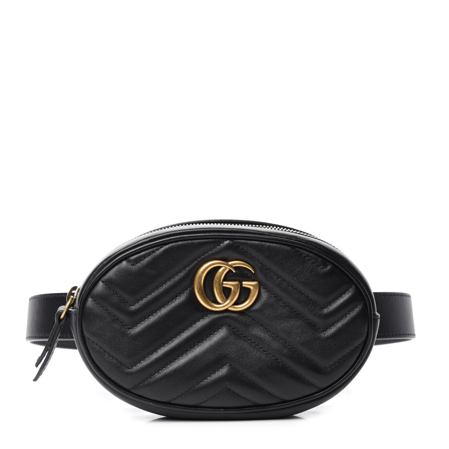 Calfskin Matelasse GG Marmont Belt Bag 75 30 Black