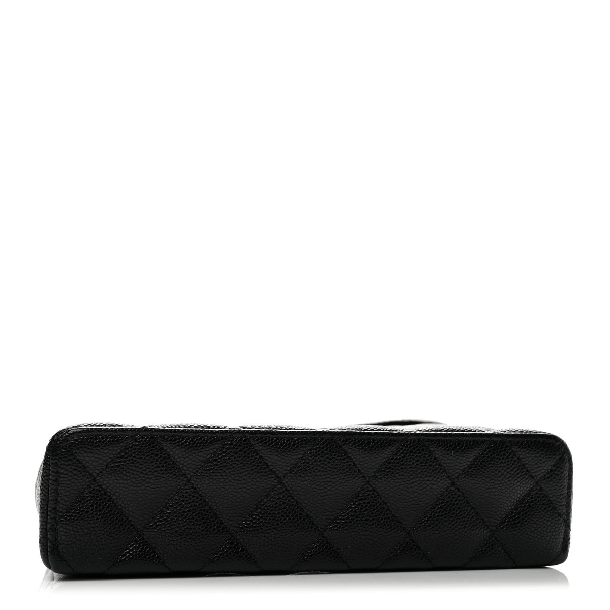 Caviar Quilted Top Handle Slim Vanity With Chain Black