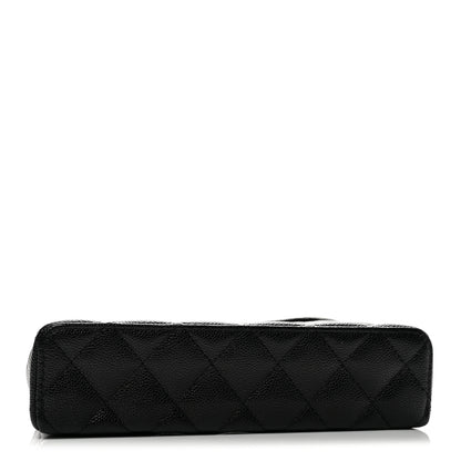 Chanel Caviar Quilted Top Handle Slim Vanity With Chain Black 4 of 12