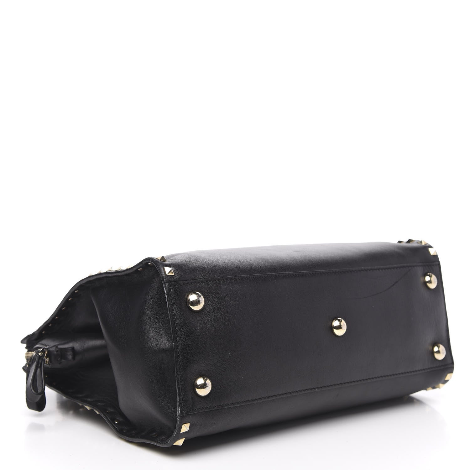 Valentino Garavani Vitello Rockstud Dome Shopper Black 4 of 16