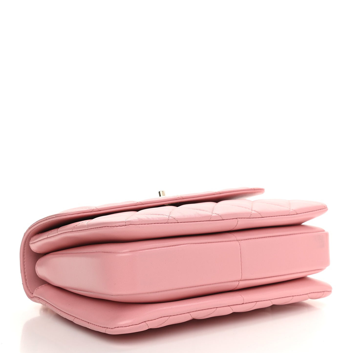 Lambskin Quilted Small Trendy CC Flap Dual Handle Bag Light Pink