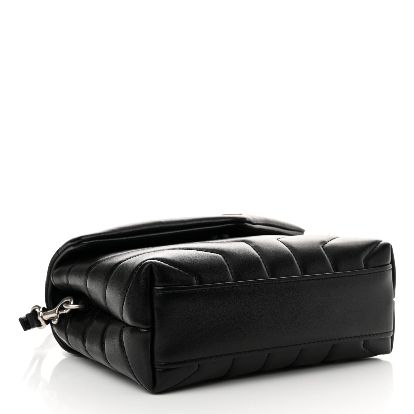 Calfskin Y Quilted Monogram Toy Loulou Crossbody Bag Black