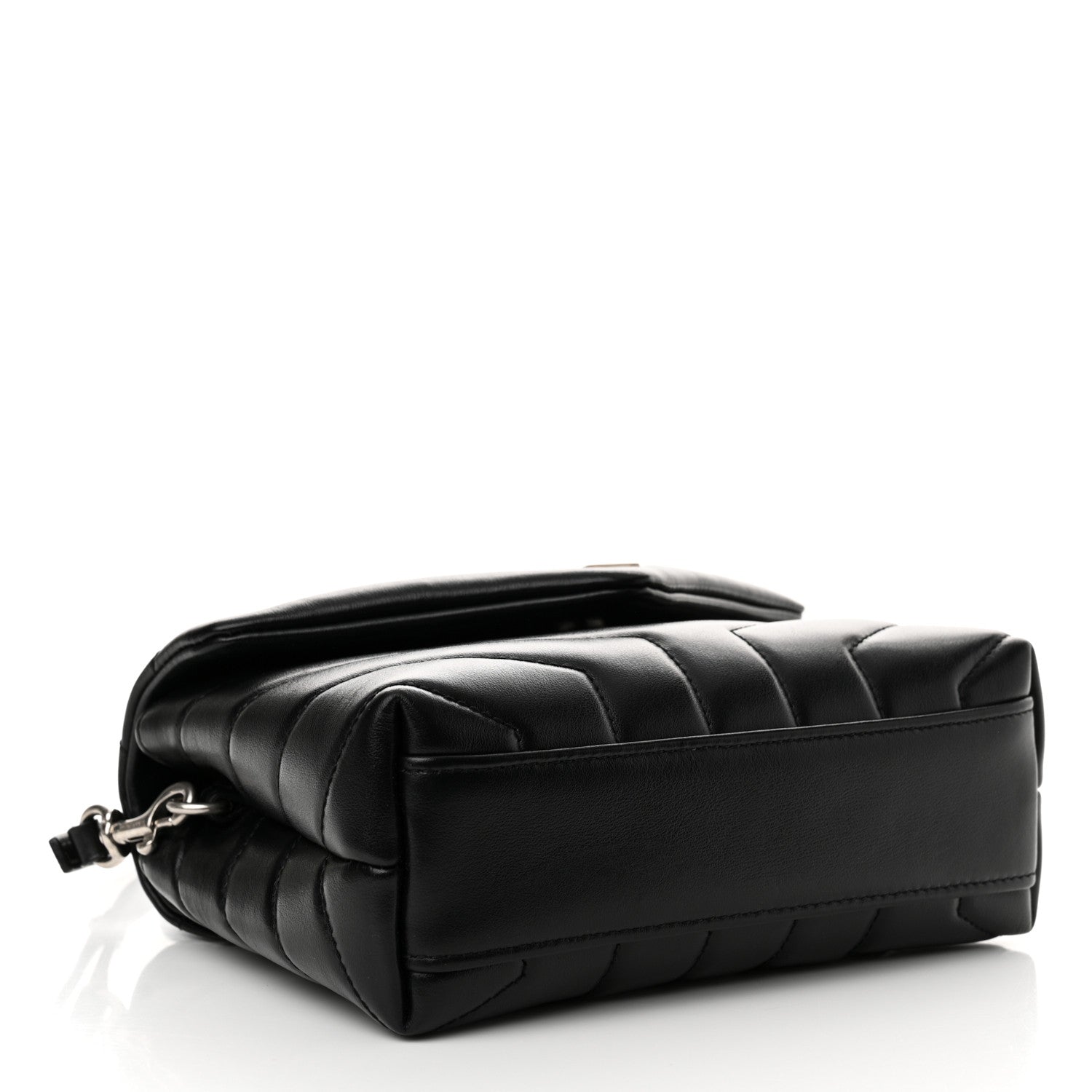 Saint Laurent Calfskin Y Quilted Monogram Toy Loulou Crossbody Bag Black 4 of 14
