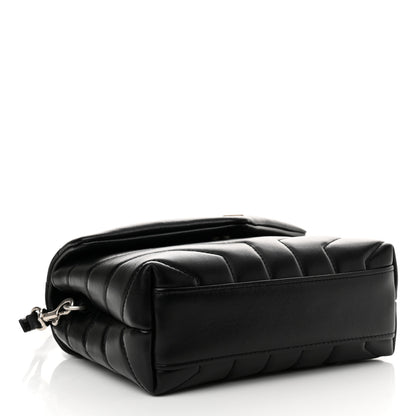 Saint Laurent Calfskin Y Quilted Monogram Toy Loulou Crossbody Bag Black 4 of 14