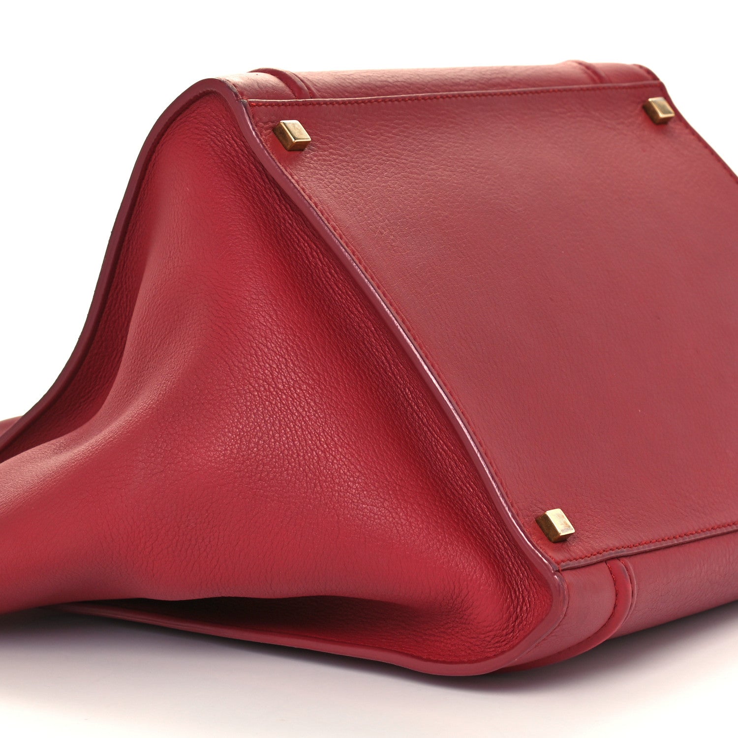 Celine Baby Grained Calfskin Medium Phantom Luggage Red 10 of 11