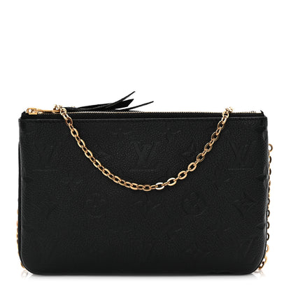 Louis Vuitton Empreinte Double Zip Pochette Black 1 of 12