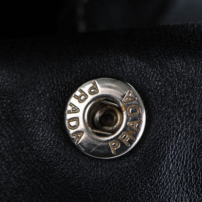 Prada Vitello Easy A Foldover Pushlock Satchel Black 10 of 19
