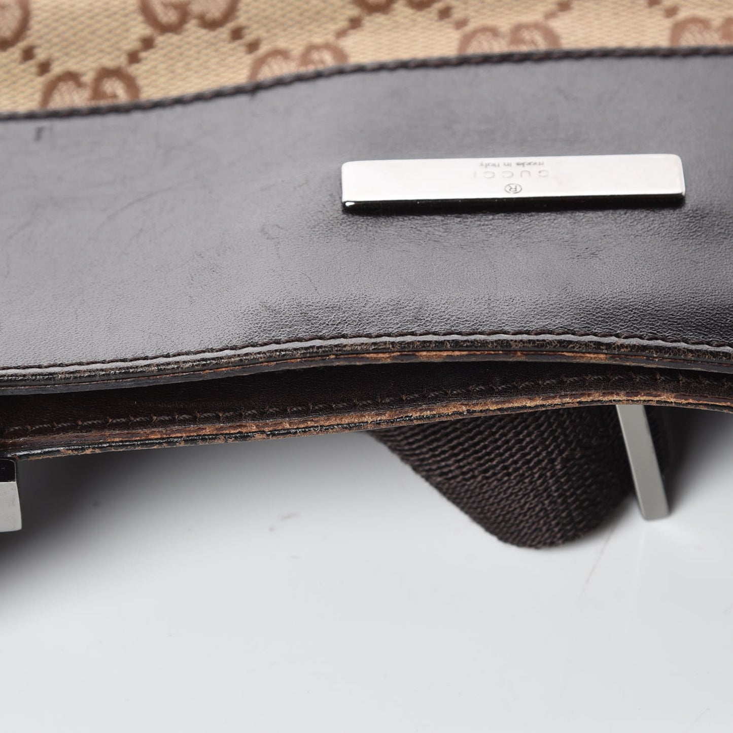 GG Monogram Messenger Crossbody Bag Brown