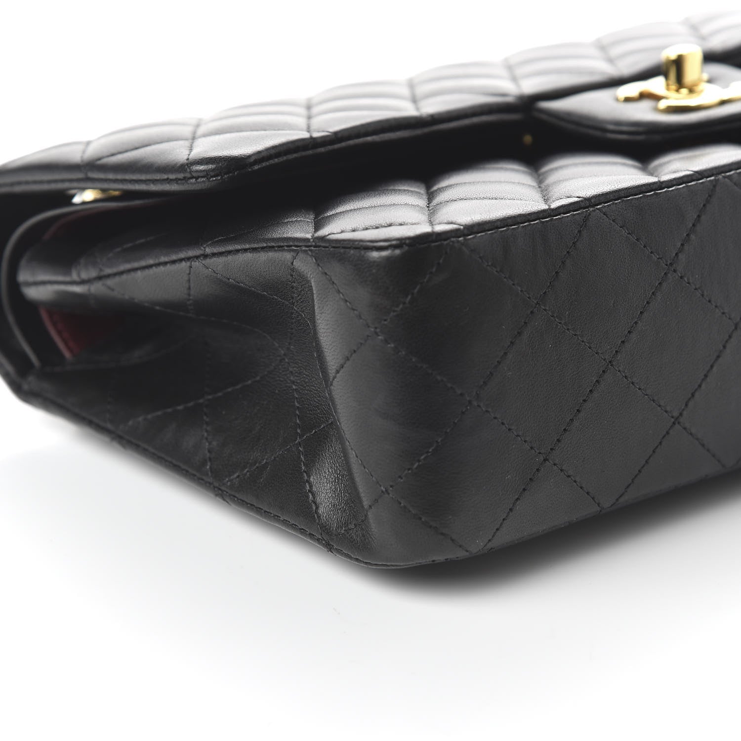 Chanel Lambskin Quilted Medium Double Flap Black 6 of 14