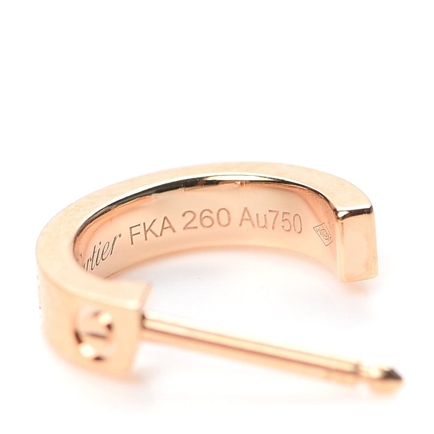 18K Pink Gold Small LOVE Hoop Earrings