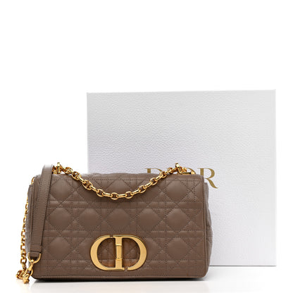 Christian Dior Calfskin Cannage Medium Caro Bag Taupe 14 of 14