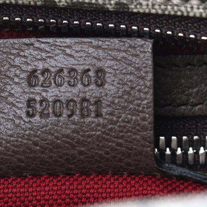 Gucci GG Supreme Monogram Textured Calfskin Square Messenger Bag Beige Ebony New Acero 9 of 9